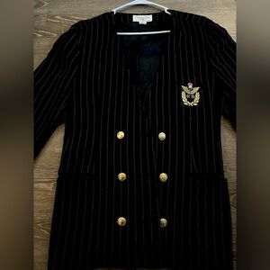Christian Dior Striped Blazer with Emble- Excellent Condition